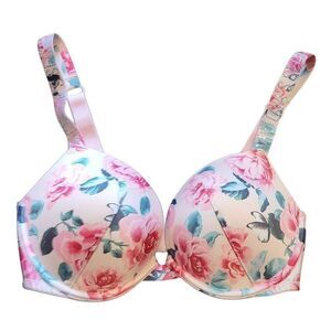 Victoria's Secret Bra Women's 32D Pink Very Sexy Pushup Shine Strap Call Me Rose